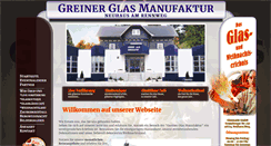 Desktop Screenshot of greiner-glas-manufaktur.de